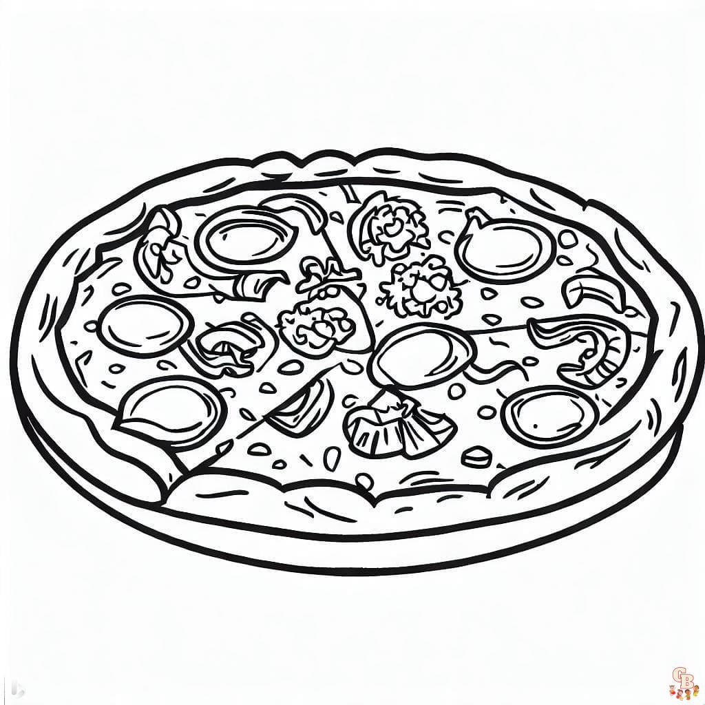 Coloriage Pizza