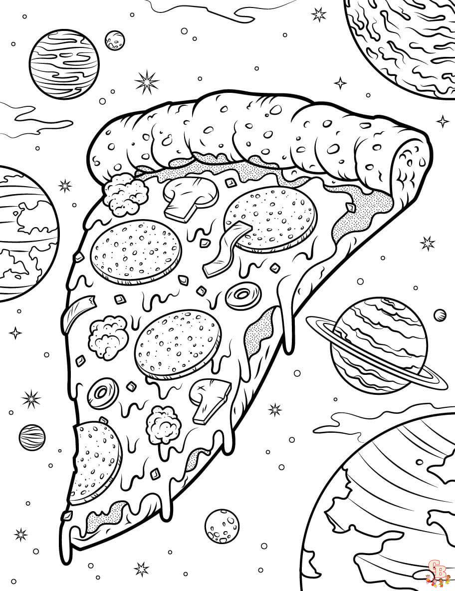 Coloriage Pizza