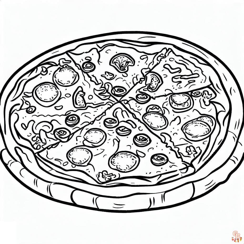 Coloriage Pizza