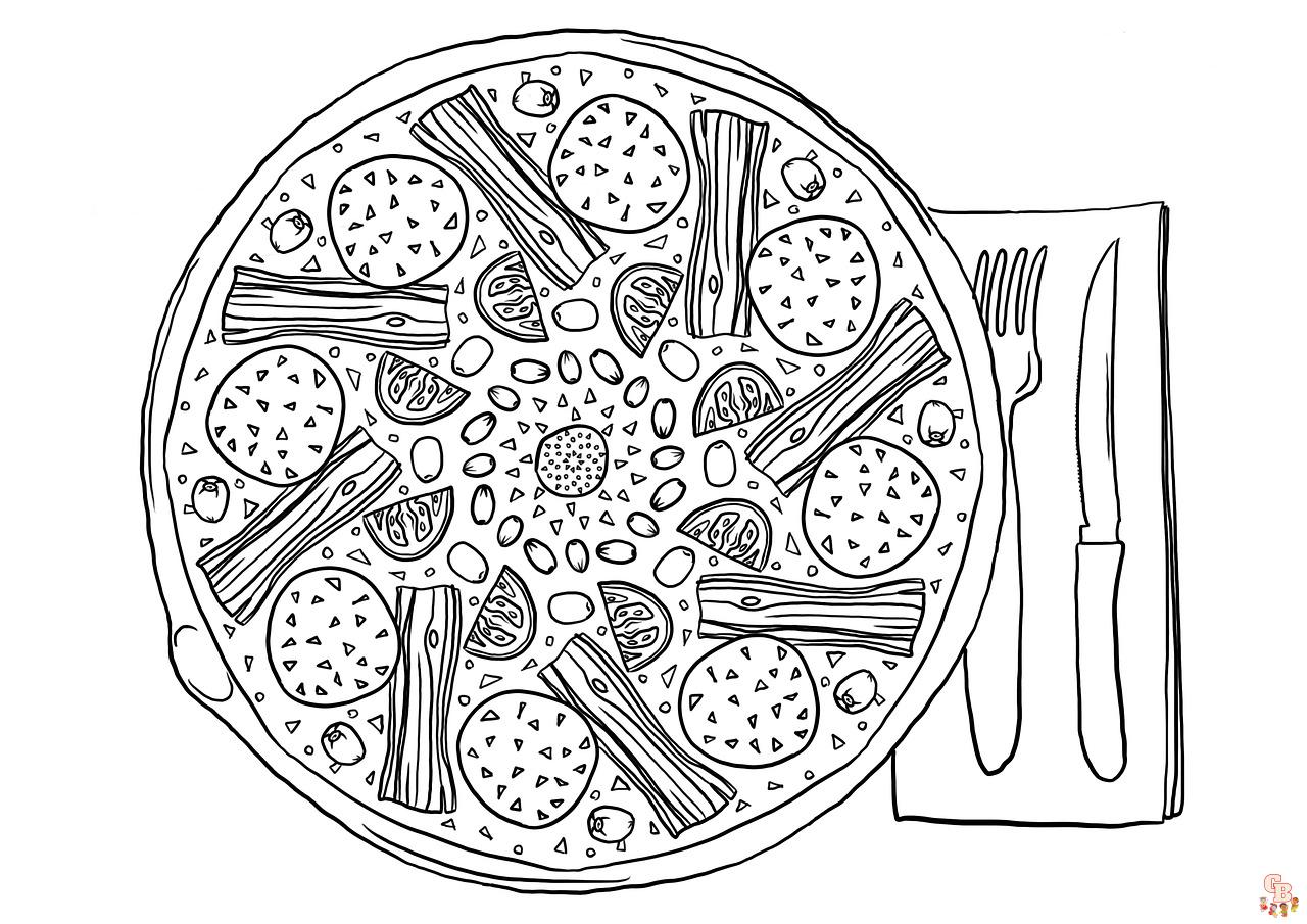 Coloriage Pizza