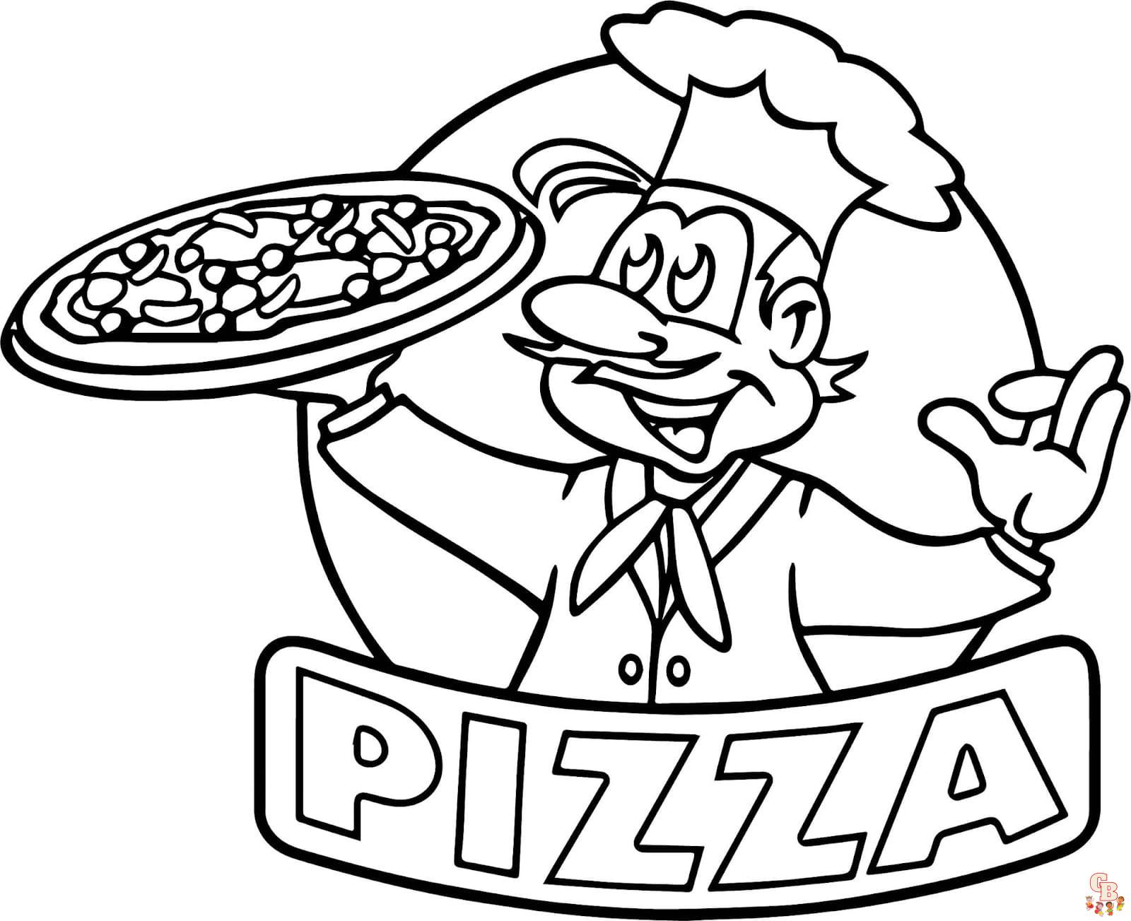 Coloriage Pizza