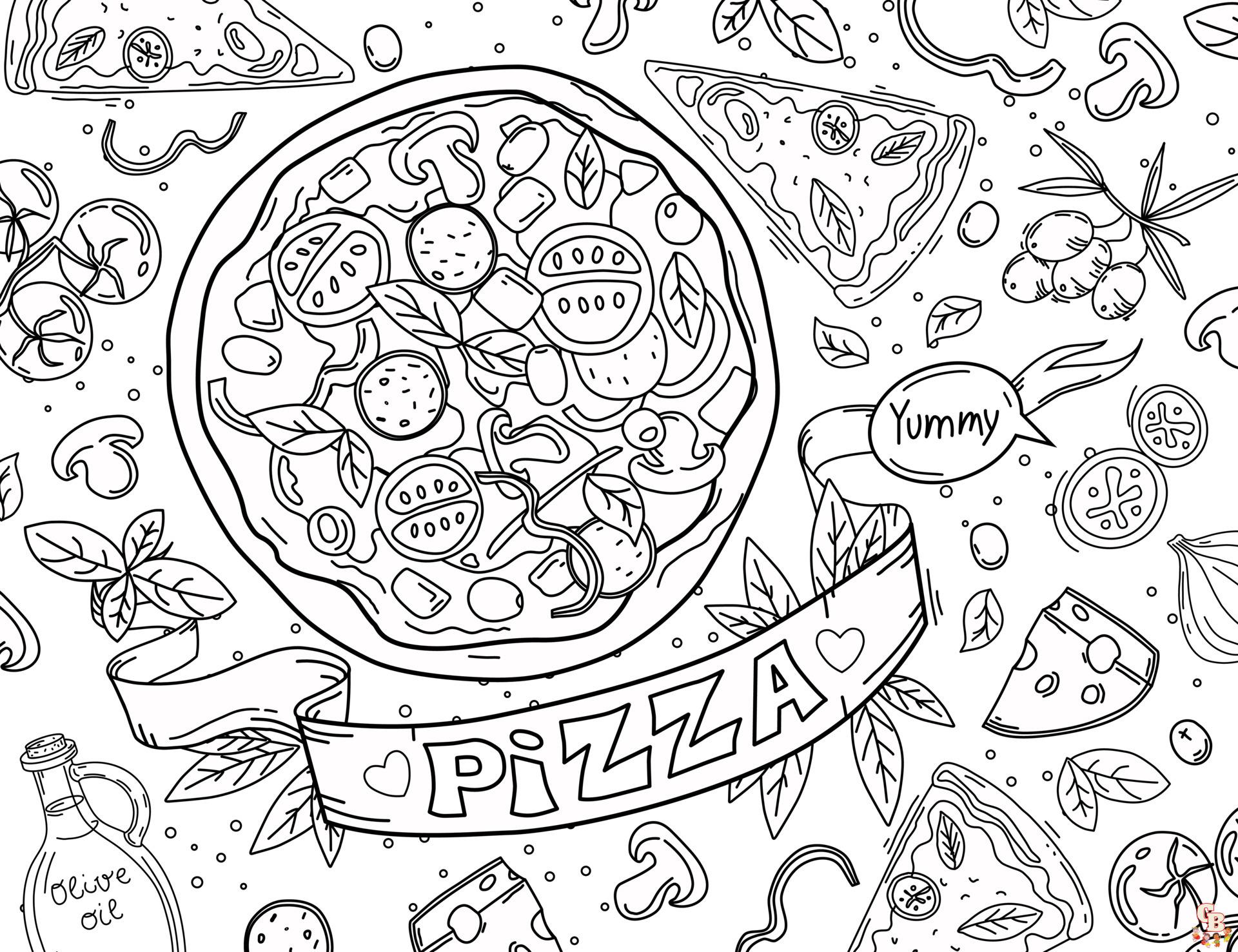 Coloriage Pizza