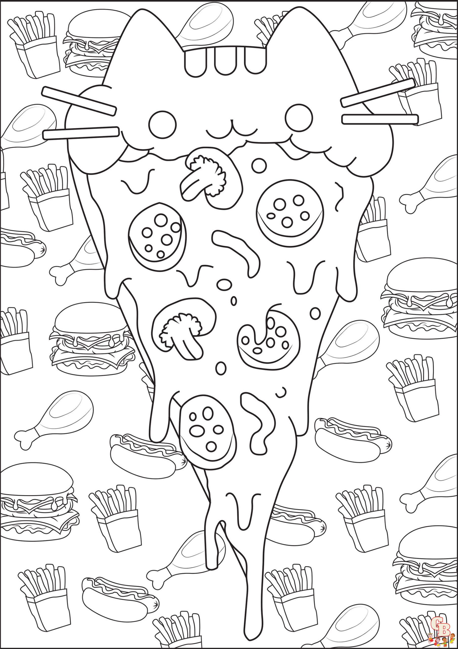 Coloriage Pizza