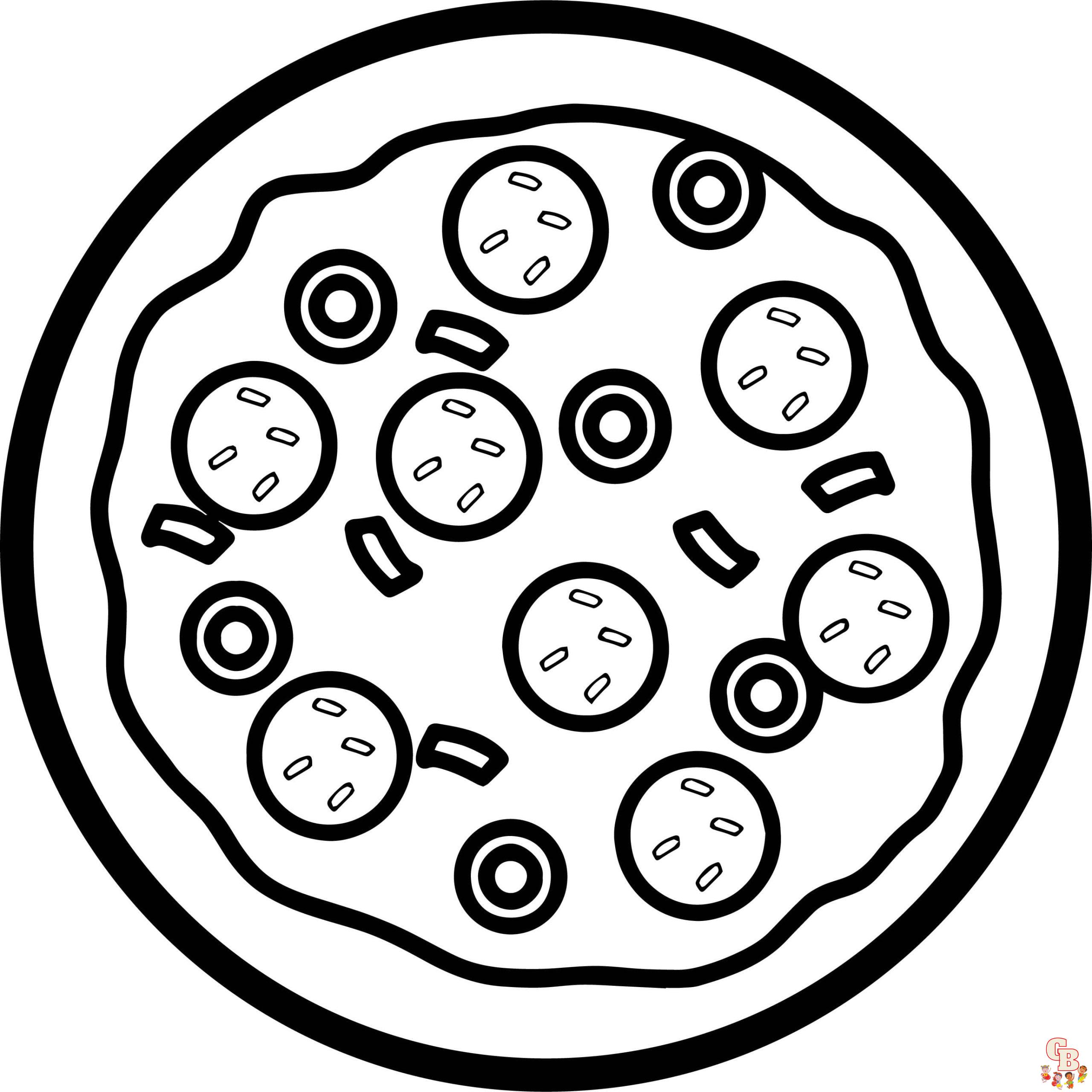 Coloriage Pizza