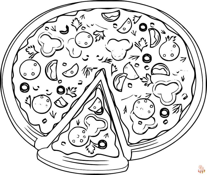 Coloriage Pizza