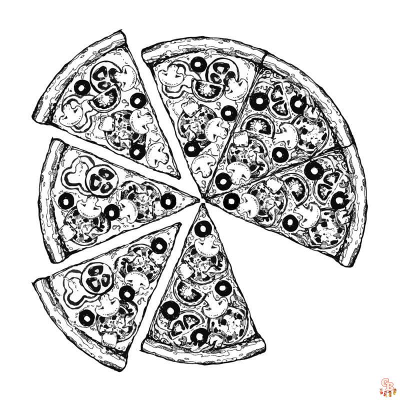 Coloriage Pizza