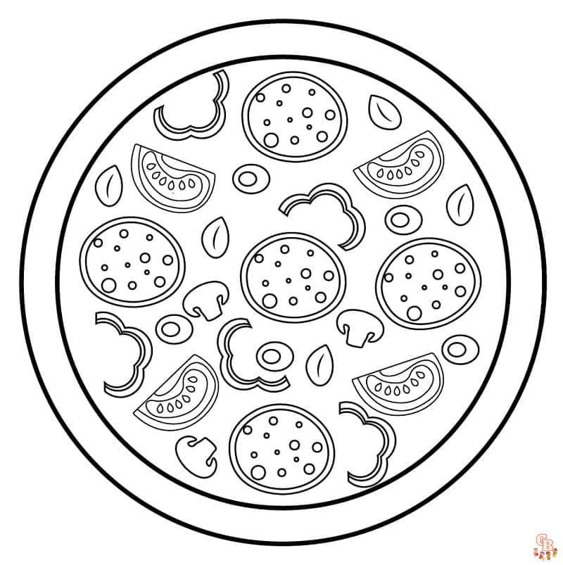 Coloriage Pizza