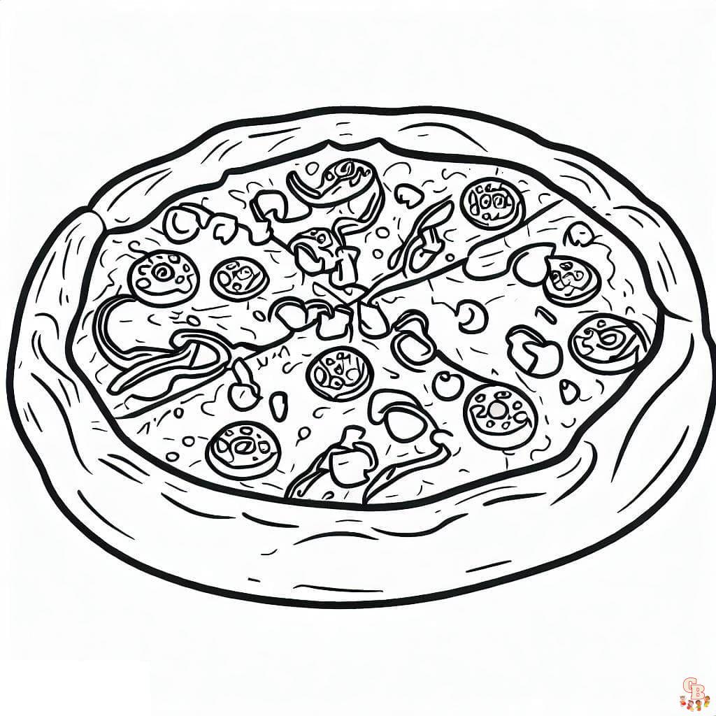 Coloriage Pizza