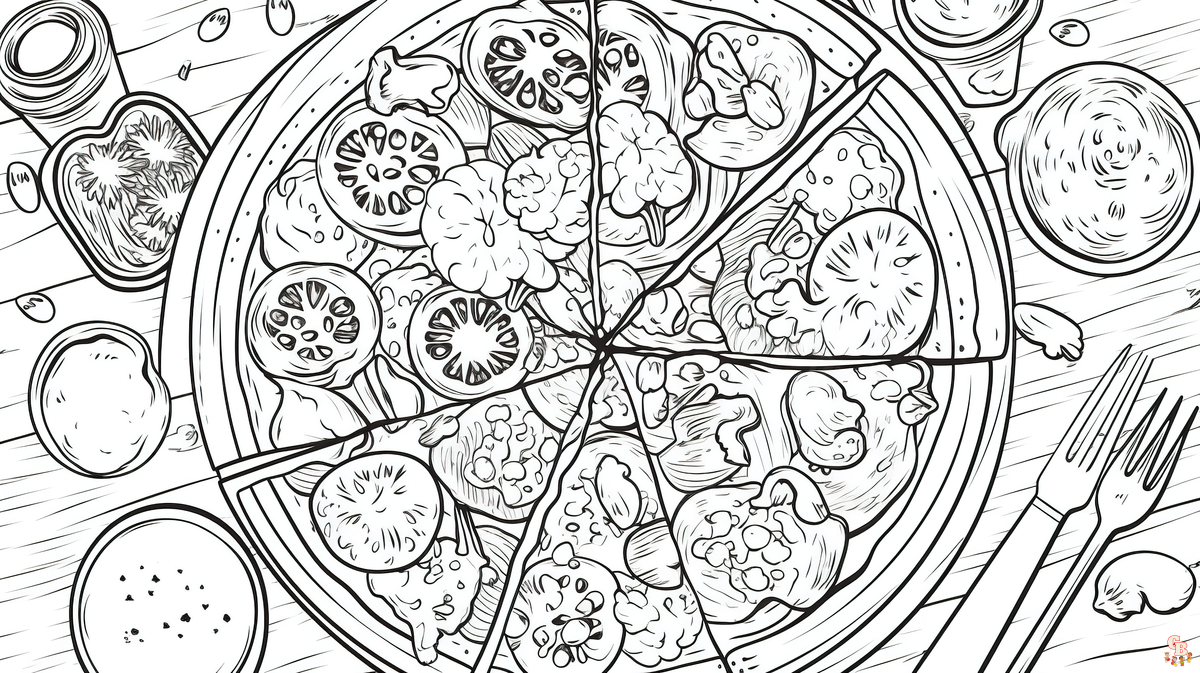 Coloriage Pizza