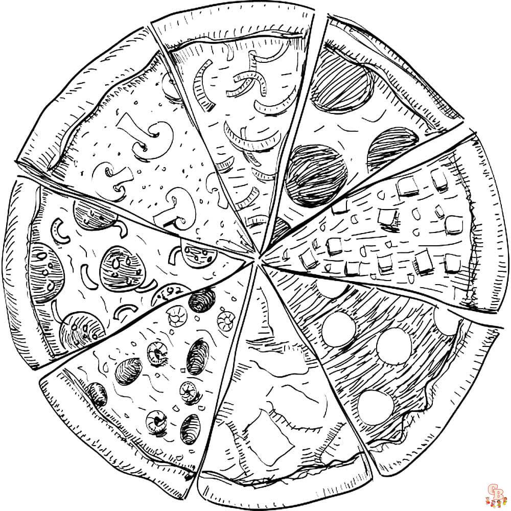 Coloriage Pizza