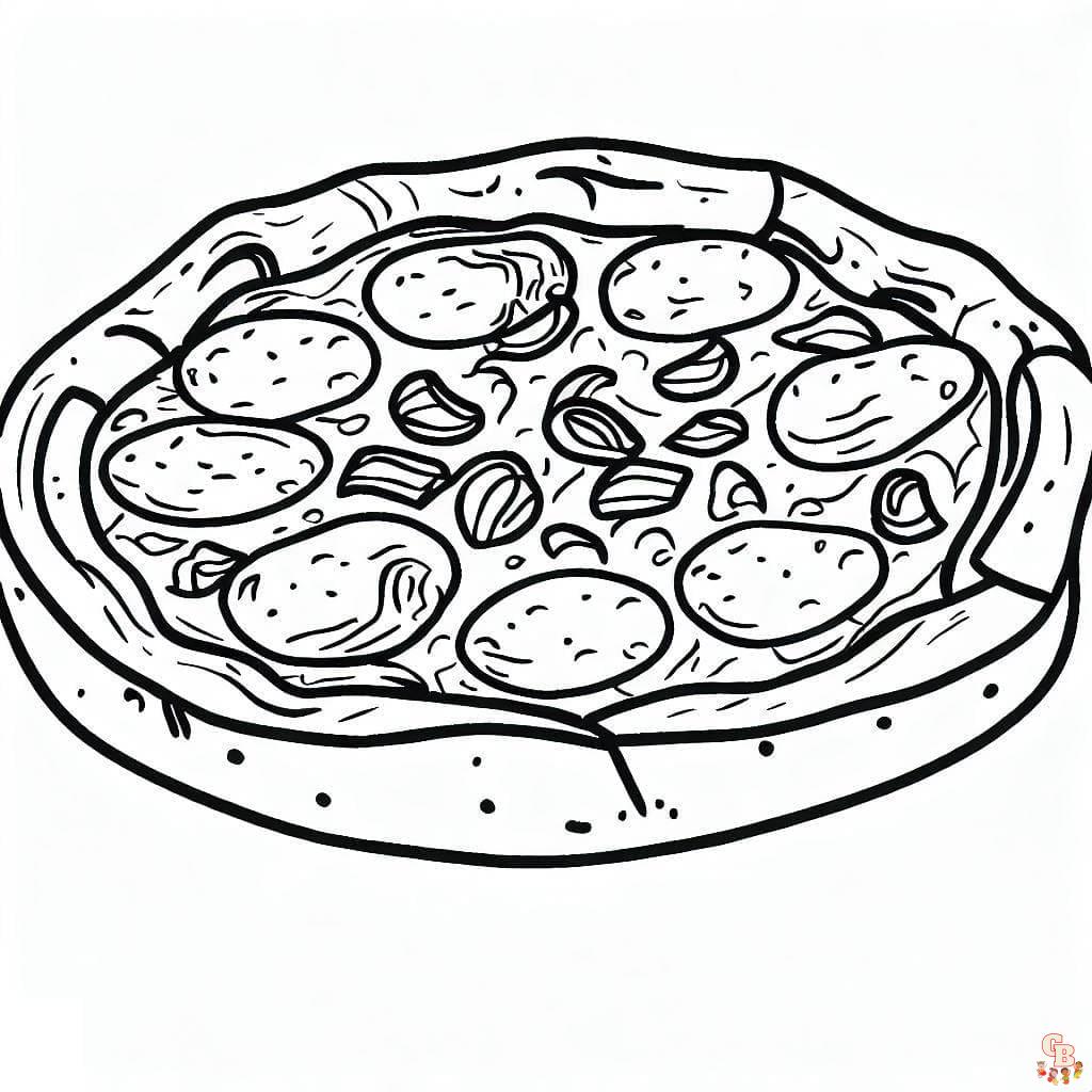 Coloriage Pizza