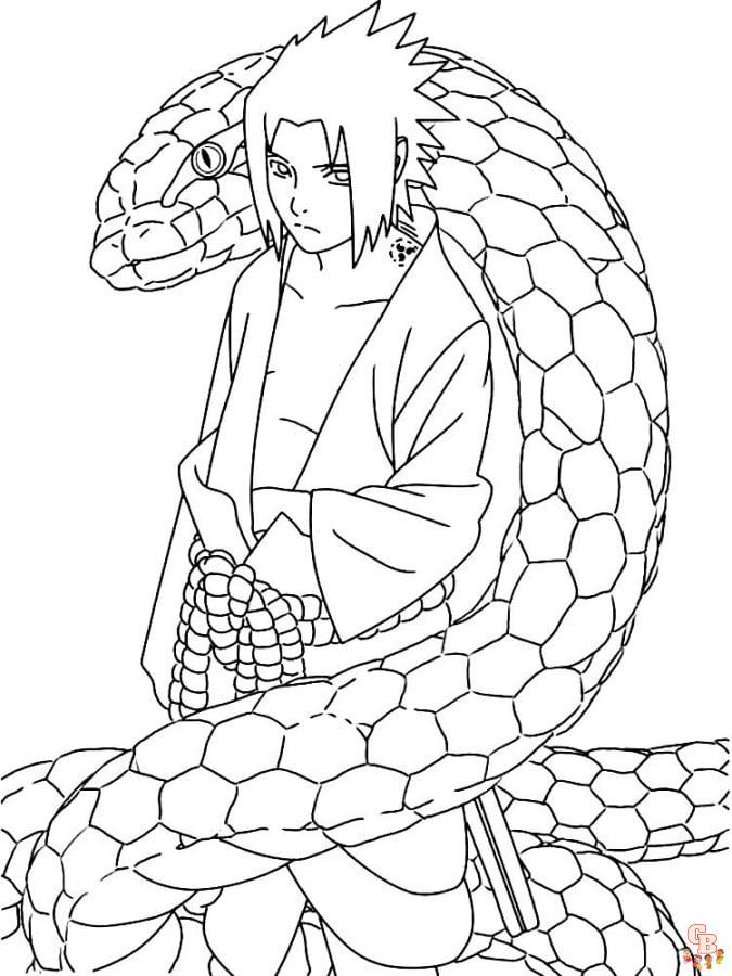 Coloriage Sasuke