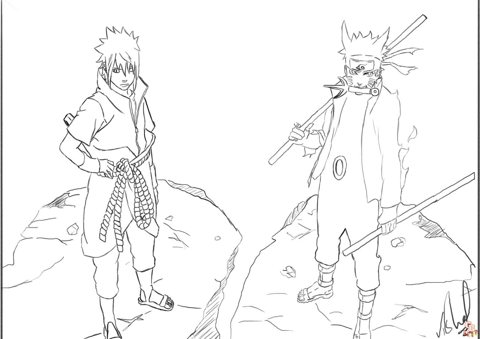 Coloriage Sasuke