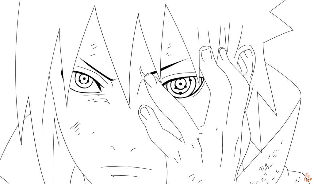 Coloriage Sasuke