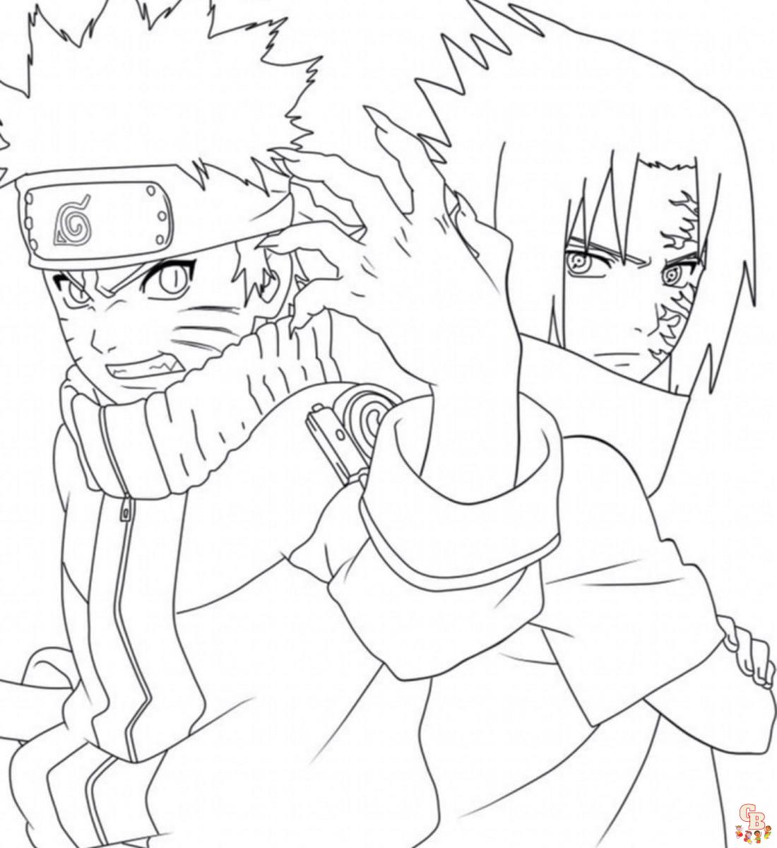 Coloriage Sasuke