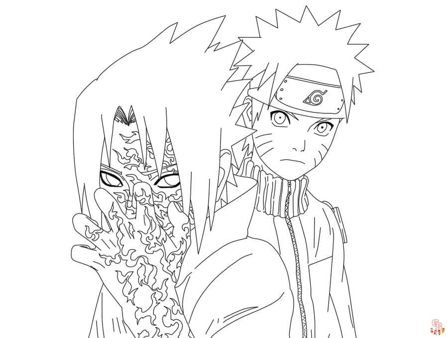 Coloriage Sasuke