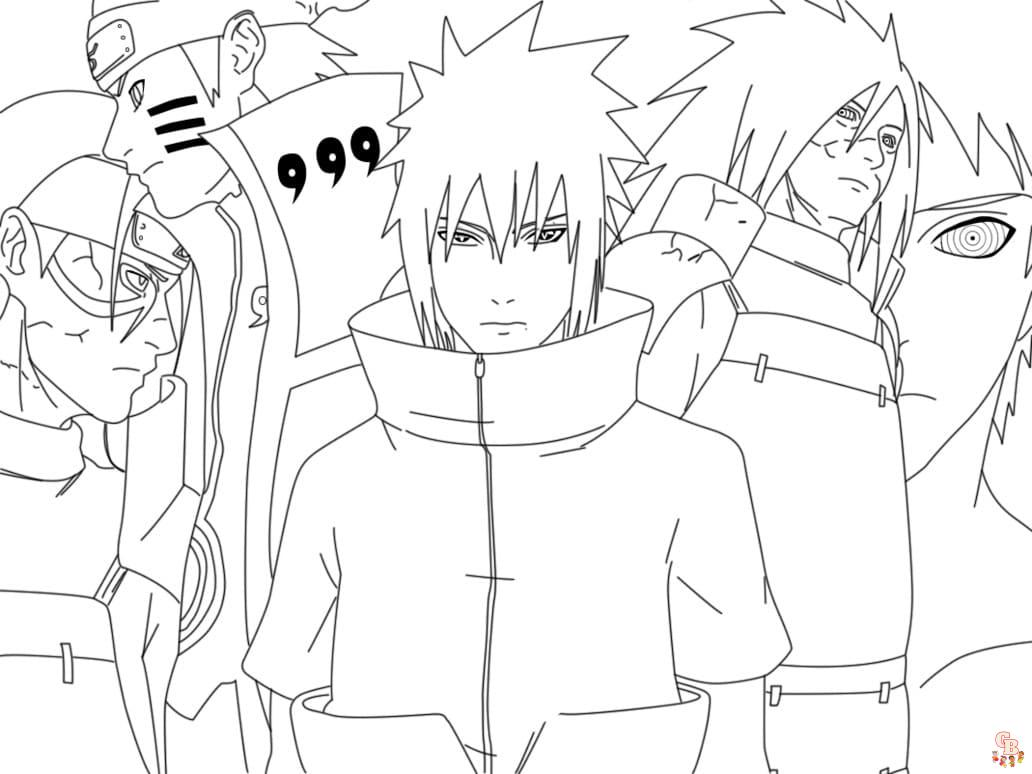 Coloriage Sasuke