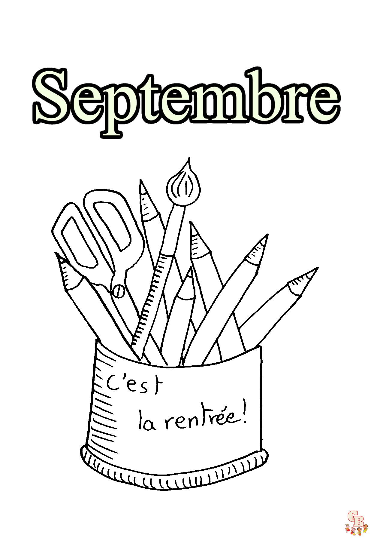 Coloriage Septembre