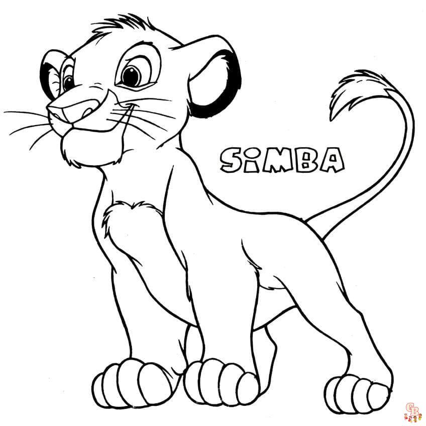 Coloriage Simba