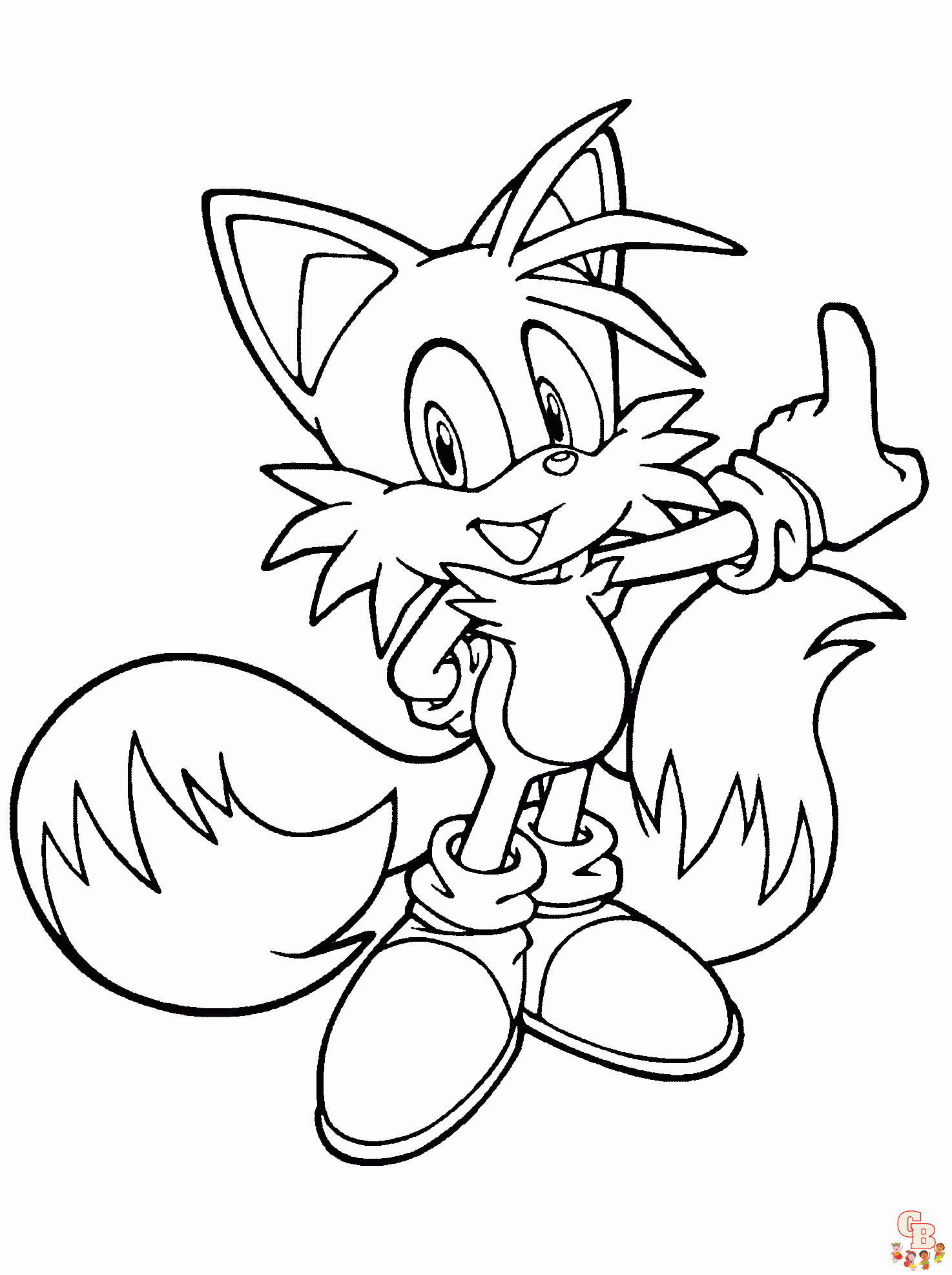 Coloriage Tails Sonic