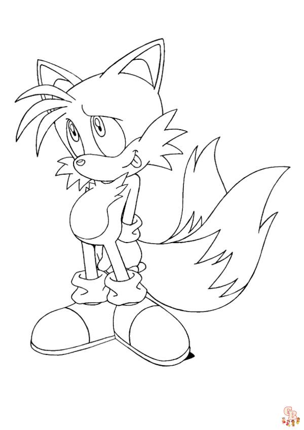 Coloriage Tails Sonic