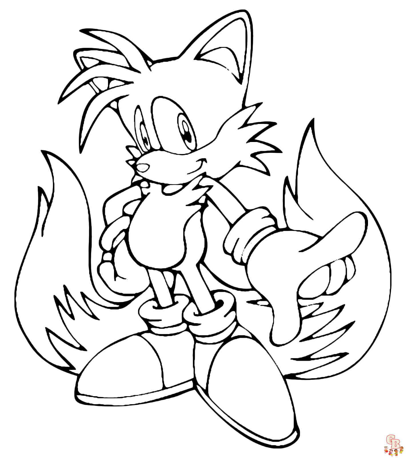 Coloriage Tails Sonic