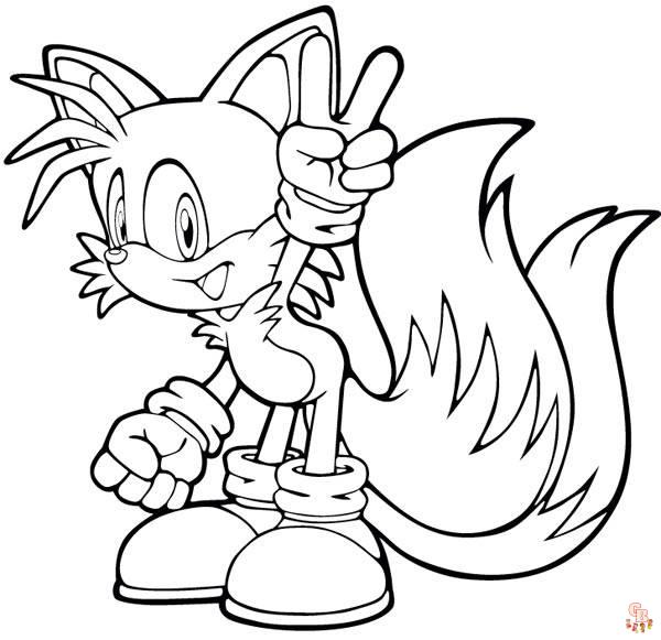 Coloriage Tails Sonic