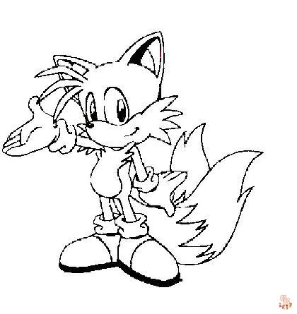 Coloriage Tails Sonic