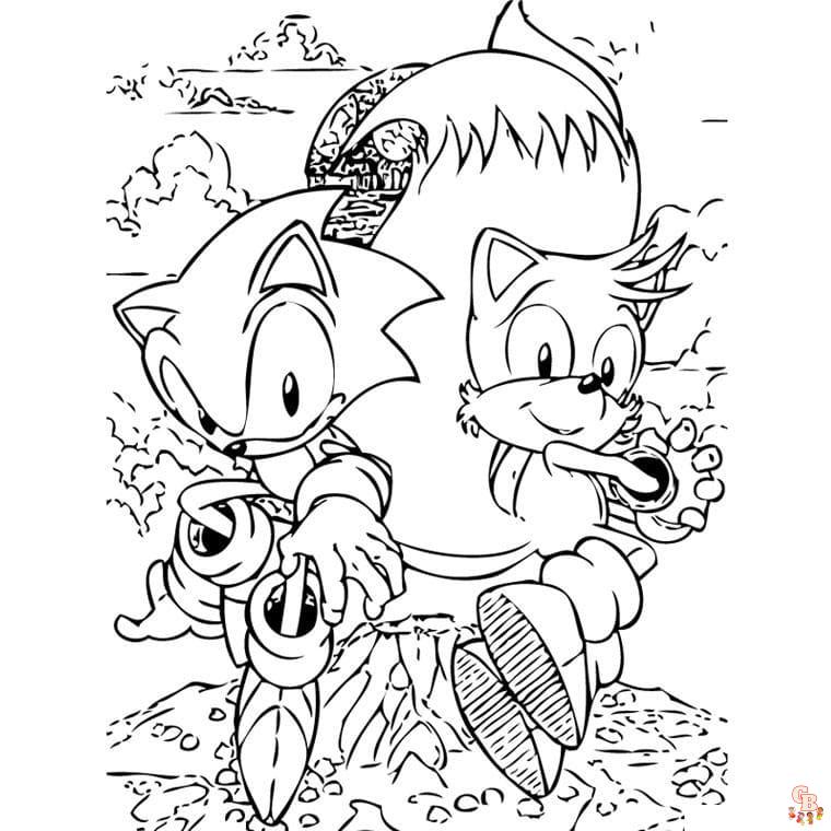 Coloriage Tails Sonic