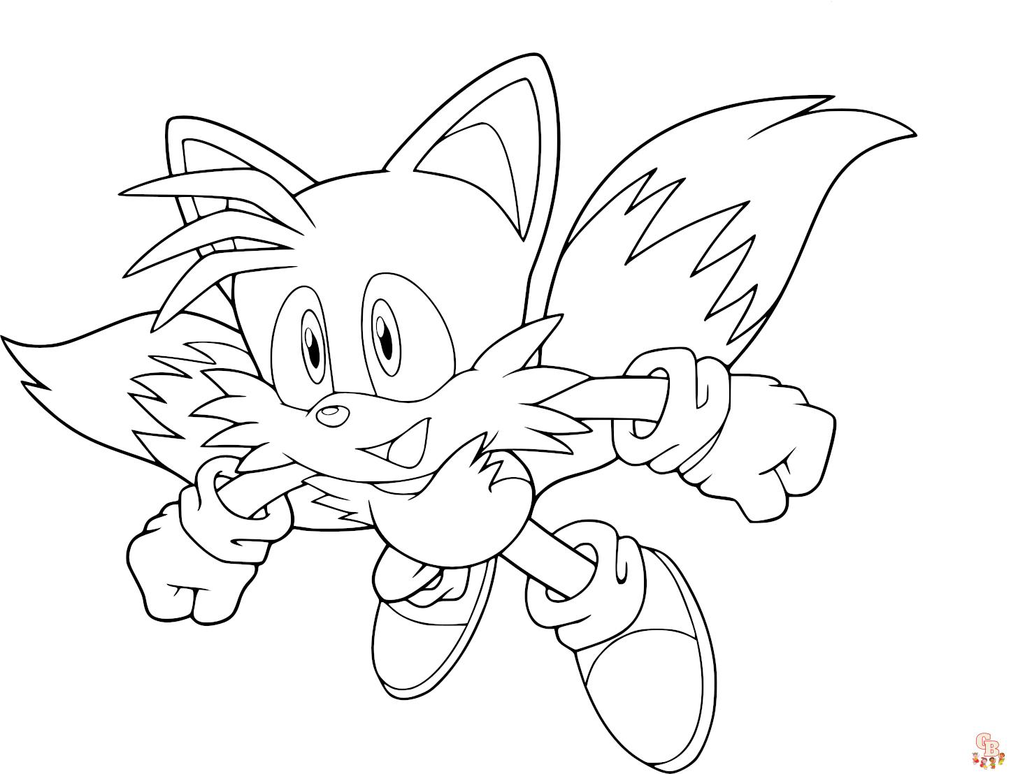 Coloriage Tails Sonic