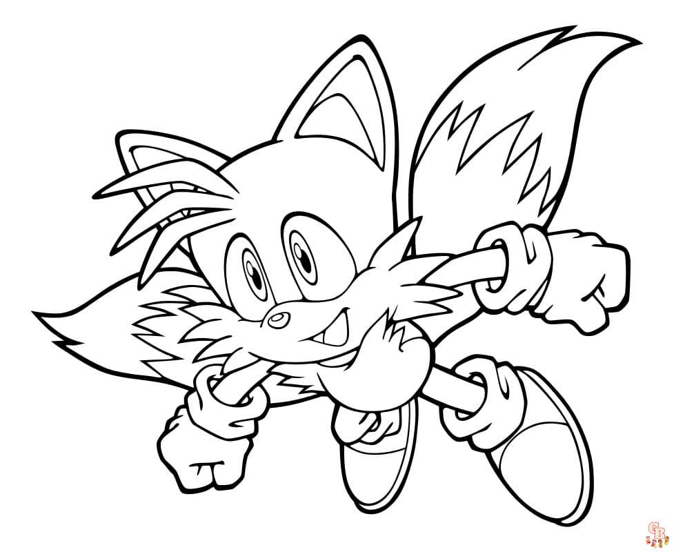 Coloriage Tails Sonic