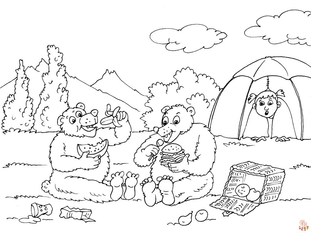 Coloriage camping