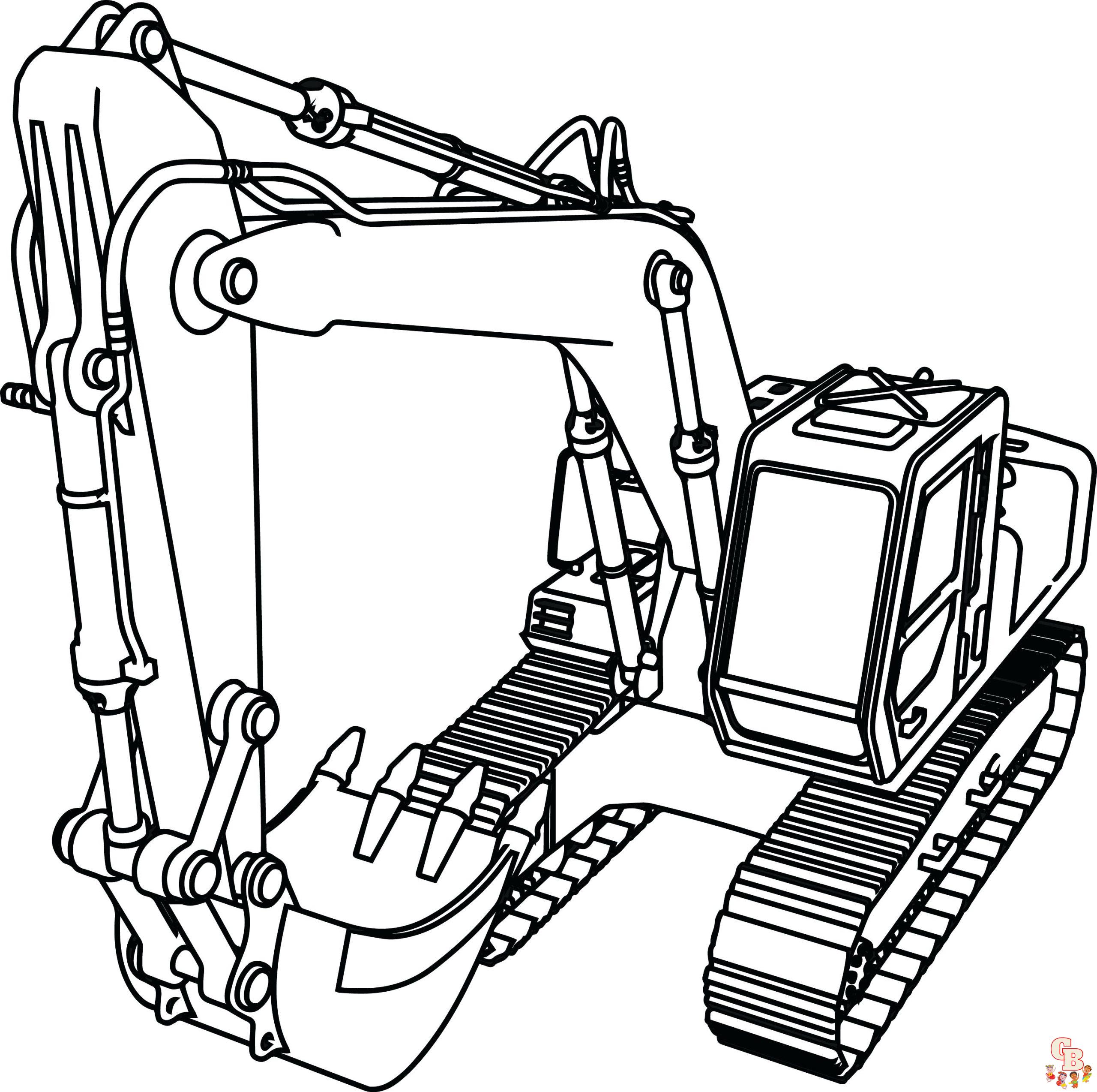 Coloriage tractopelle