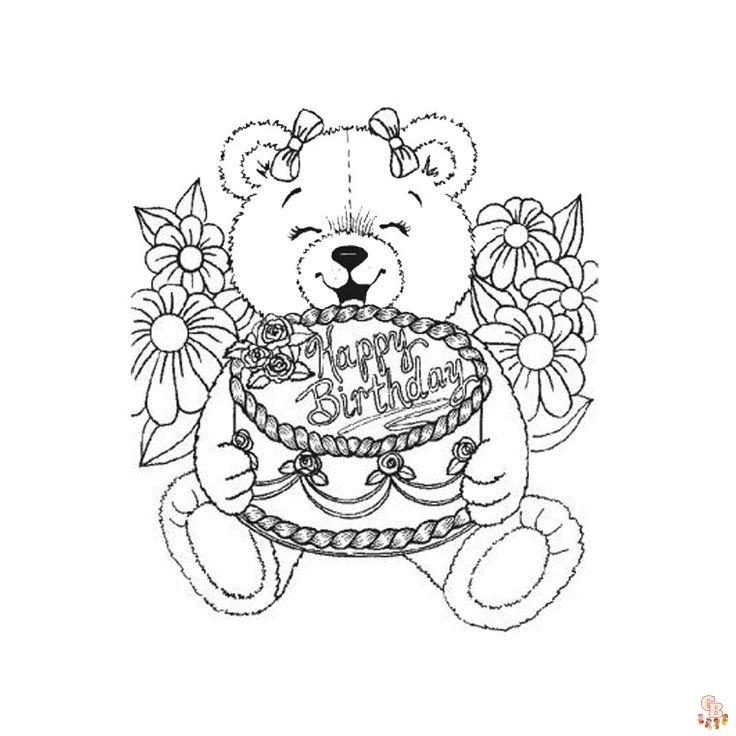 Coloriage anniversaire Dessins de ballons, cadeaux, personnages de fête et plus encore!