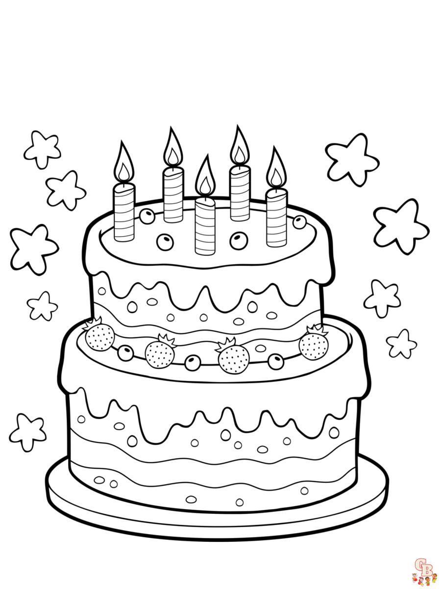 Coloriage anniversaire Dessins de ballons, cadeaux, personnages de fête et plus encore!