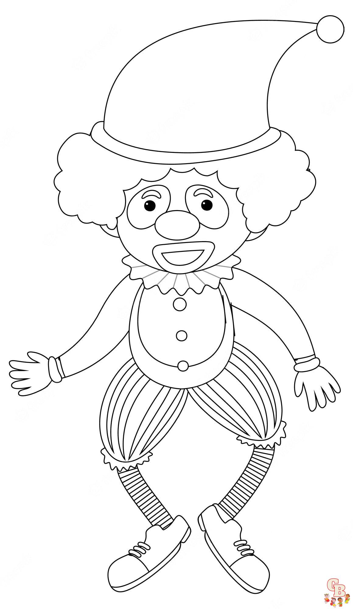 Coloriage Arlequin modèles traditionnels et modernes à imprimer pour enfants