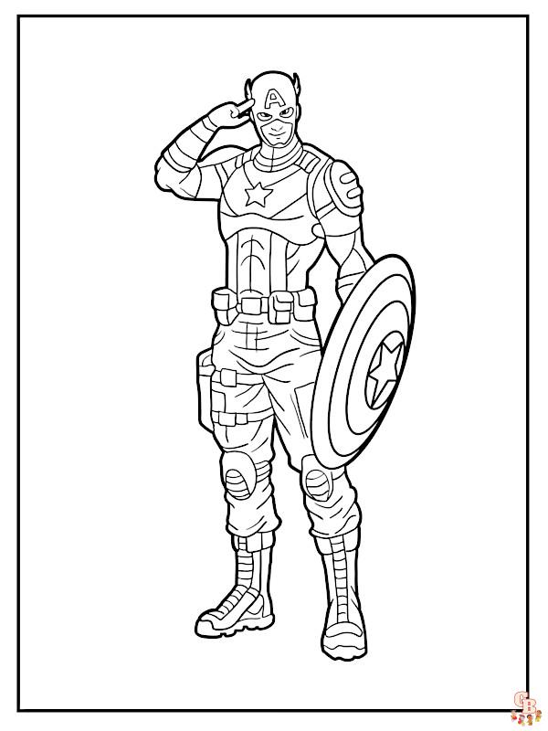 Coloriage Avengers Captain America, Iron Man, Thor, Hulk, Thanos, Spider-Man