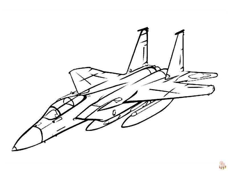 Coloriage Avion pour les Enfants - Des Pages de Coloriage Gratuites