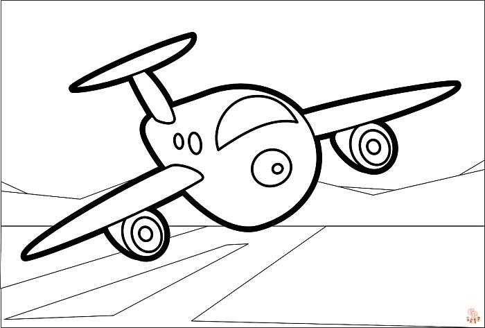 Coloriage Avion pour les Enfants - Des Pages de Coloriage Gratuites