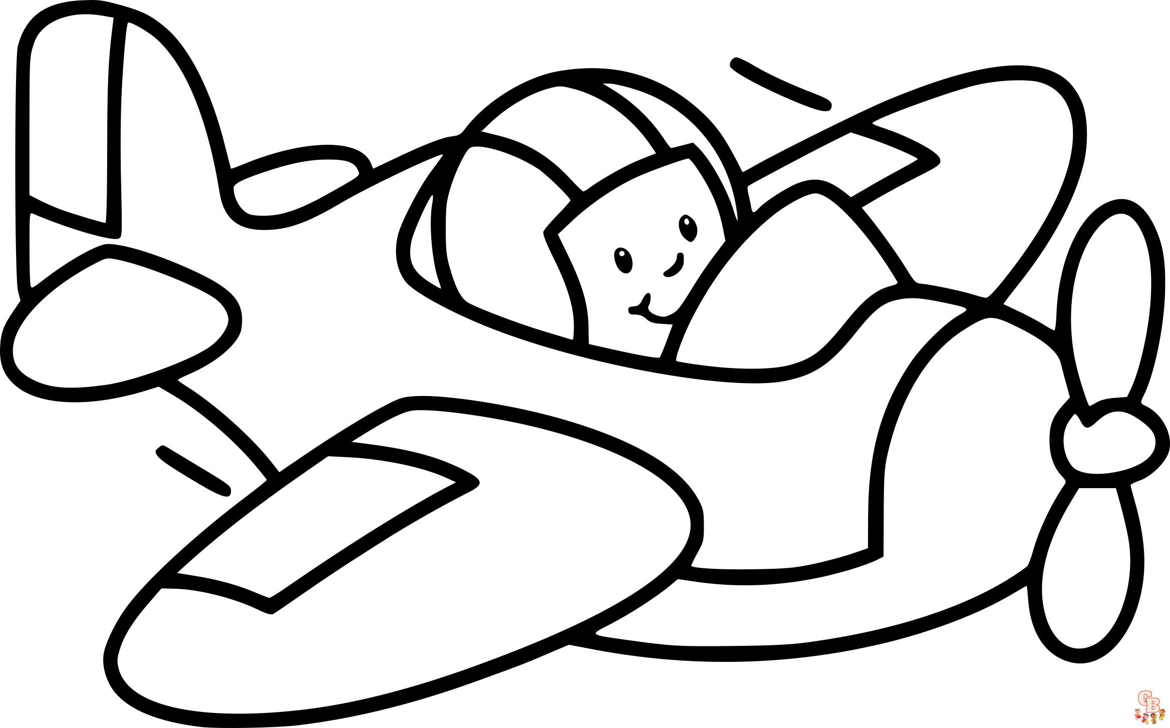 Coloriage Avion pour les Enfants - Des Pages de Coloriage Gratuites