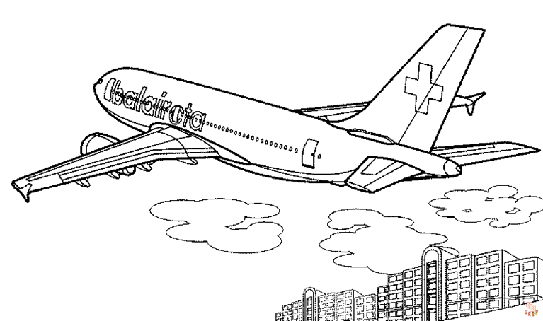 Coloriage Avion pour les Enfants - Des Pages de Coloriage Gratuites