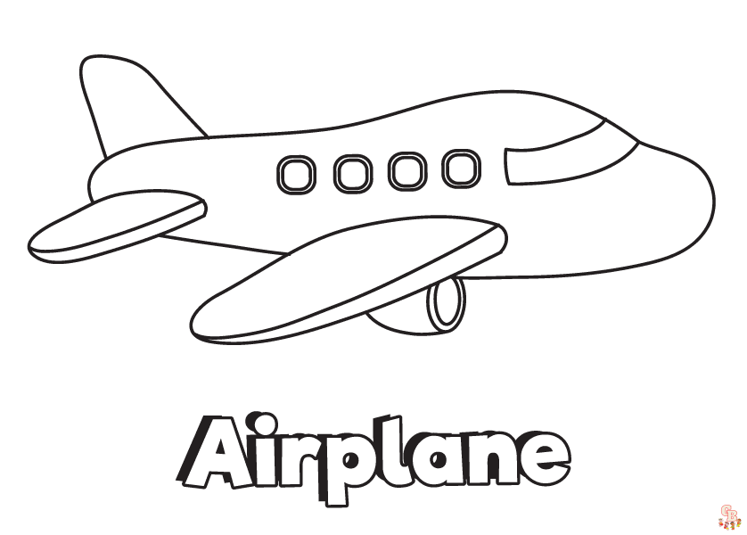 Coloriage Avion pour les Enfants - Des Pages de Coloriage Gratuites