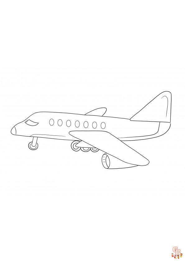 Coloriage Avion pour les Enfants - Des Pages de Coloriage Gratuites