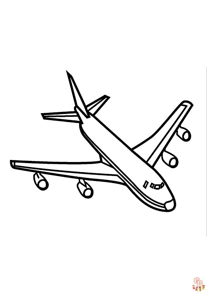 Coloriage Avion pour les Enfants - Des Pages de Coloriage Gratuites