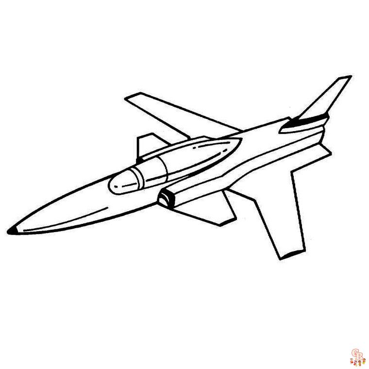 Coloriage Avion pour les Enfants - Des Pages de Coloriage Gratuites