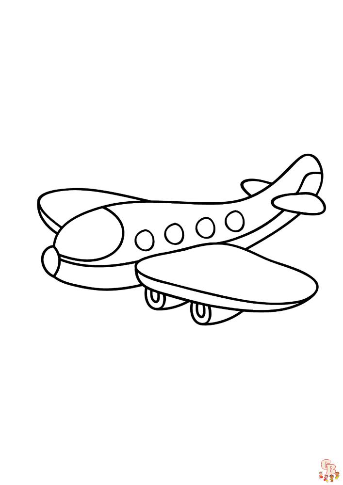 Coloriage Avion pour les Enfants - Des Pages de Coloriage Gratuites