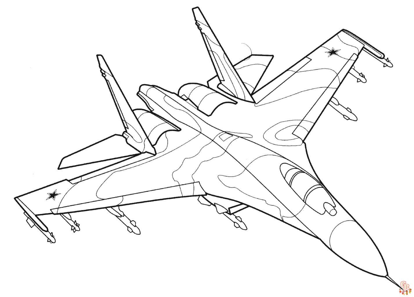 Coloriage Avion pour les Enfants - Des Pages de Coloriage Gratuites