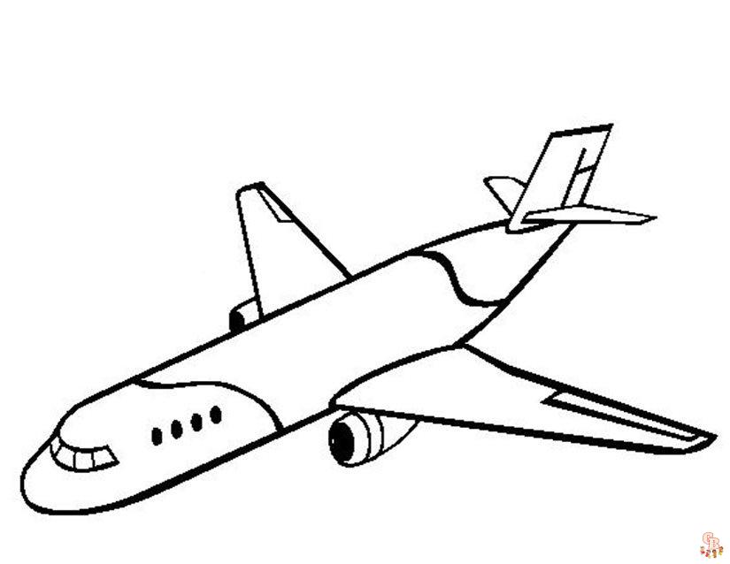 Coloriage Avion pour les Enfants - Des Pages de Coloriage Gratuites