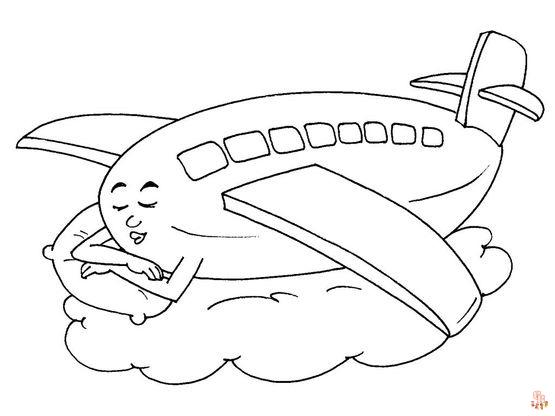 Coloriage Avion pour les Enfants - Des Pages de Coloriage Gratuites