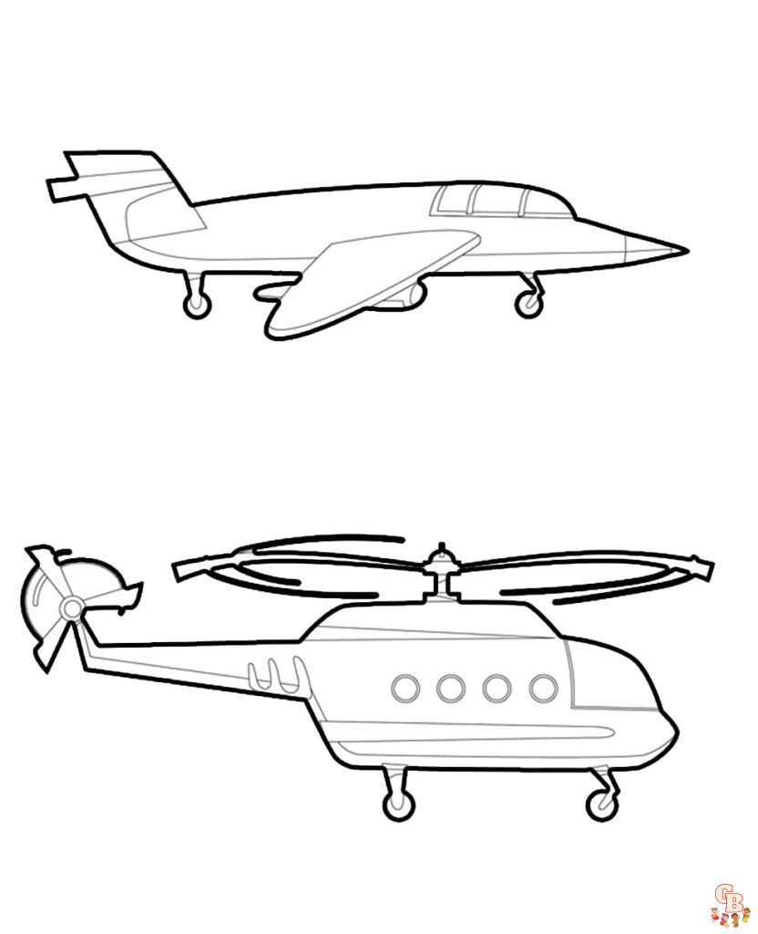 Coloriage Avion de Chasse - Coloriages Gratuits d'Avions Militaires et de Combat